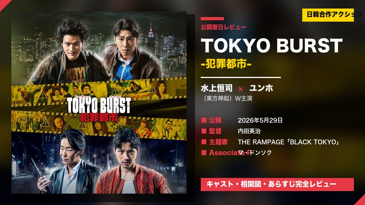 TOKYO BURST 犯罪都市 ユンホ 水上恒司 W主演 公開翌日レビュー